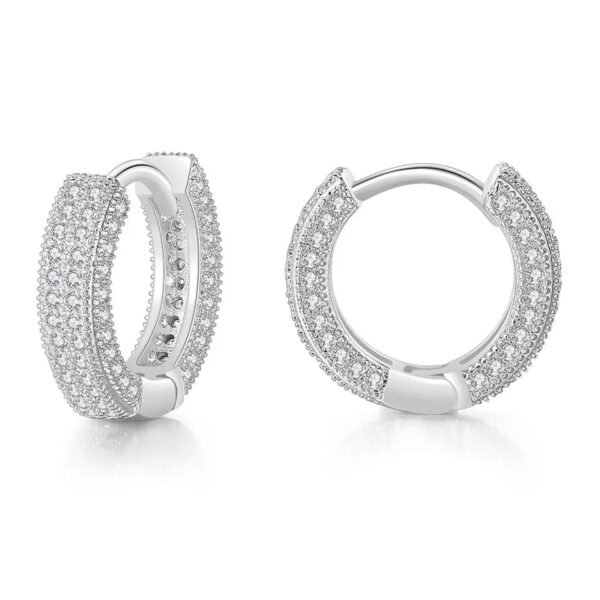 Σκουλαρίκια ασημί με μικρά zircon - EA280